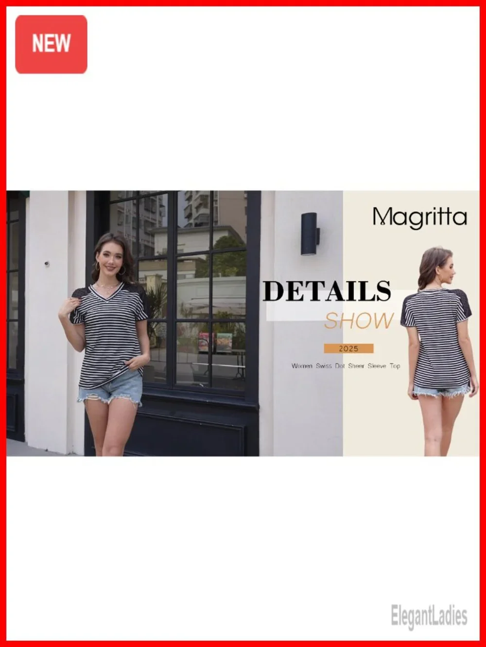 Square Neck Semi-Sheer Short Sleeve T-Shirt Blouse